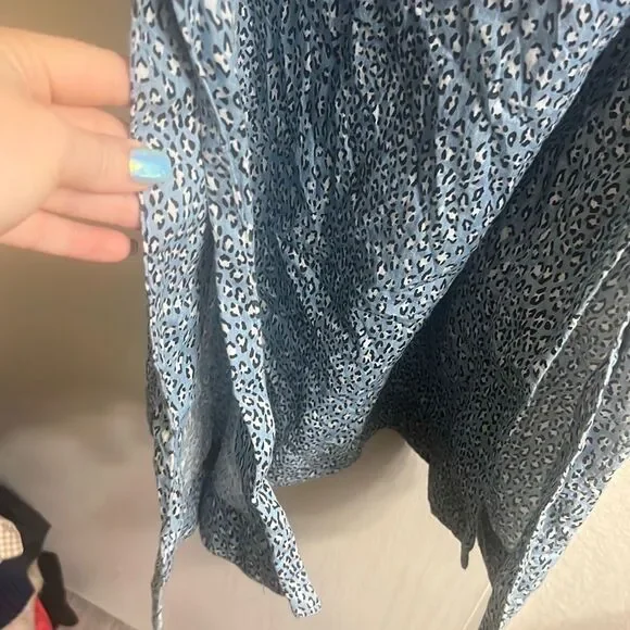 ✨Akris Punto Blue Leopard Midi Sz 6 Dress✨ - Picture 6 of 8